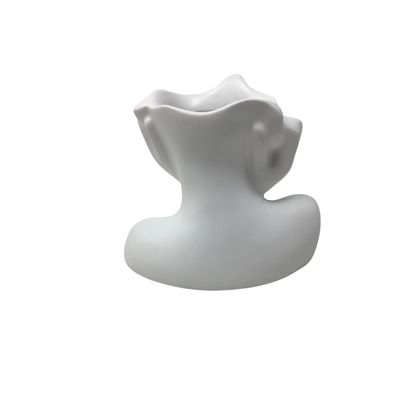 Beautiful White Vase/Planter of a Woman's Face - New - A+ Stuff - Vase or Holder - A+ Stuff