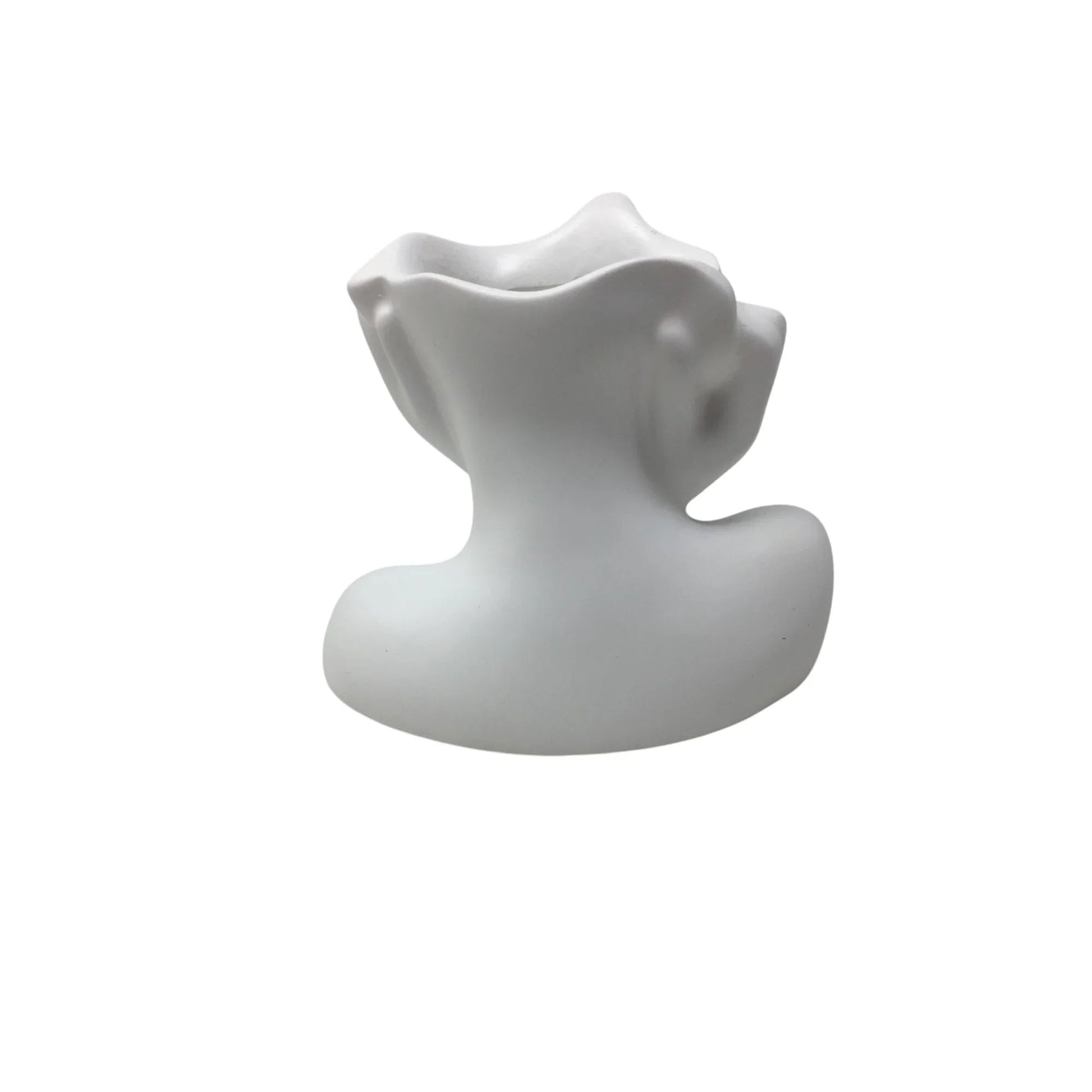 Beautiful White Vase/Planter of a Woman's Face - New - A+ Stuff - Vase or Holder - A+ Stuff