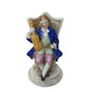 Small Vintage Colonial Man Sitting in Chair & Holding Violin Figurine Occupied Japan