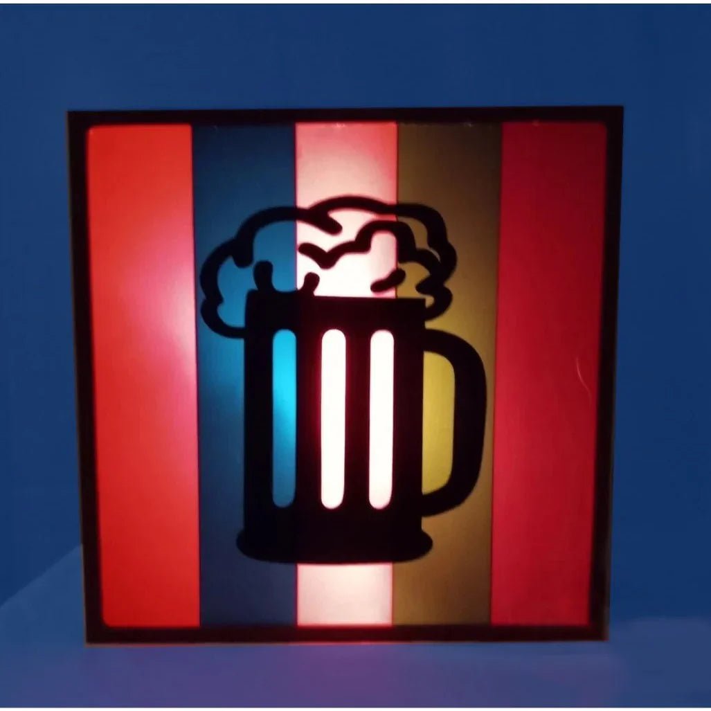 Beer Mug Light Box Bar Sign ManCave Decor - Red, Blue, Pink, Green, Purple - Target - decor light - A+ Stuff