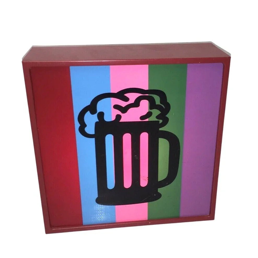 Beer Mug Light Box Bar Sign ManCave Decor - Red, Blue, Pink, Green, Purple - Target - decor light - A+ Stuff