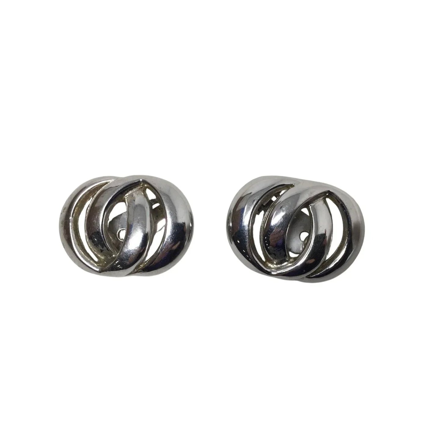 Bergère Women's Vintage Silver Tone Clip On Earrings - Bergère - Earrings - A+ Stuff