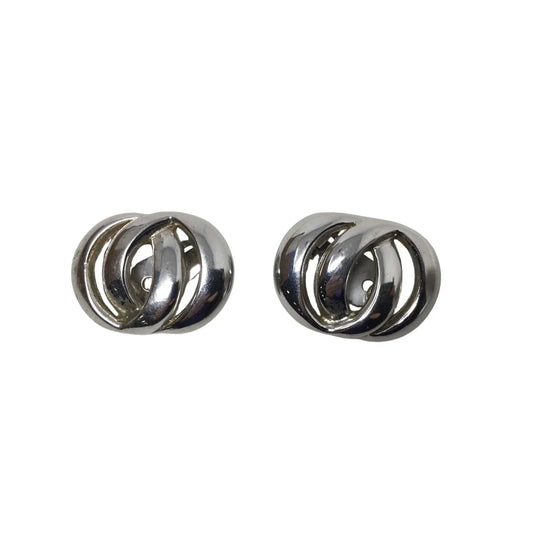 Bergère Women's Vintage Silver Tone Clip On Earrings - Bergère - Earrings - A+ Stuff