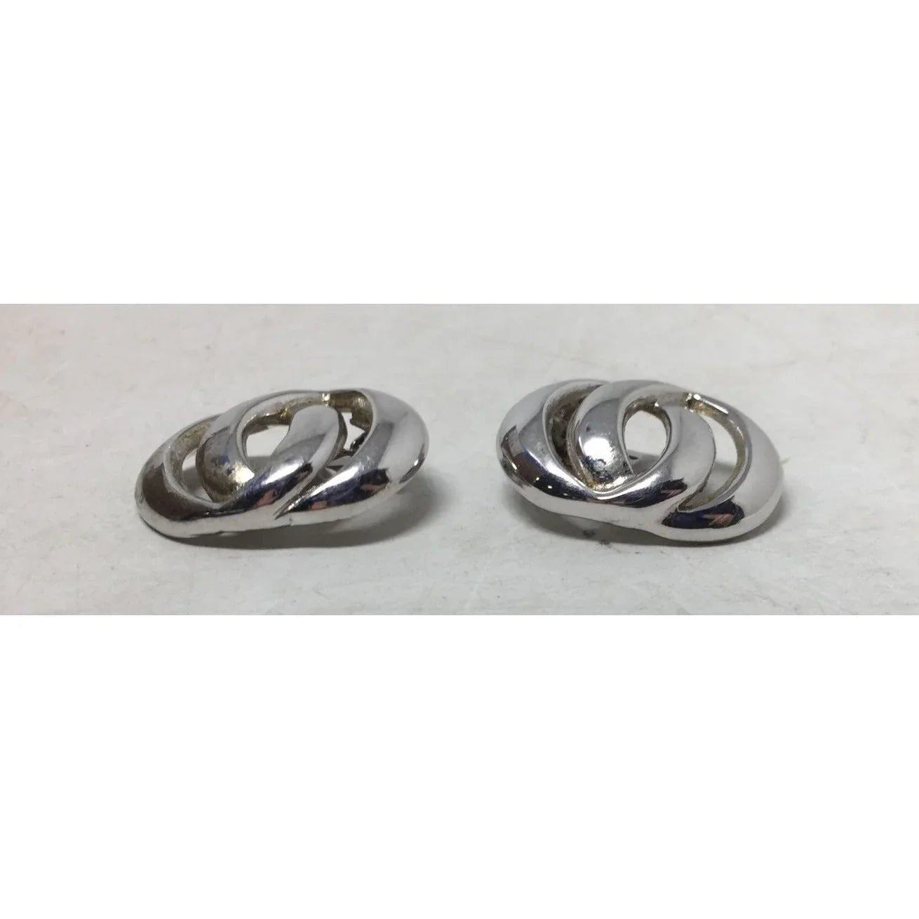 Bergère Women's Vintage Silver Tone Clip On Earrings - Bergère - Earrings - A+ Stuff