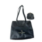 Bernardo Valentino Black Shoulder Bag with Kisslock Coin Purse - Bernardo Valentino - Bag with Coin Pouch - A+ Stuff