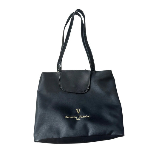 Bernardo Valentino Black Shoulder Bag with Kisslock Coin Purse - Bernardo Valentino - Bag with Coin Pouch - A+ Stuff