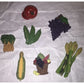 Set of 7 Vintage Mixed Vegetables/Fruit Magnets - A+ Stuff