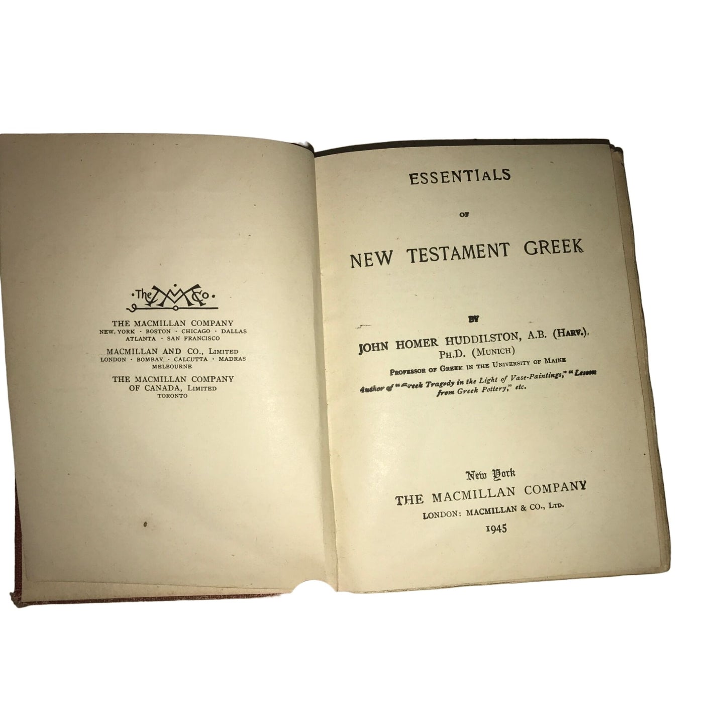 Essentials of New Testament Greek - 1945 - John Homer Huddilston