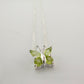 Pretty Natural Green Peridot Butterfly Necklace