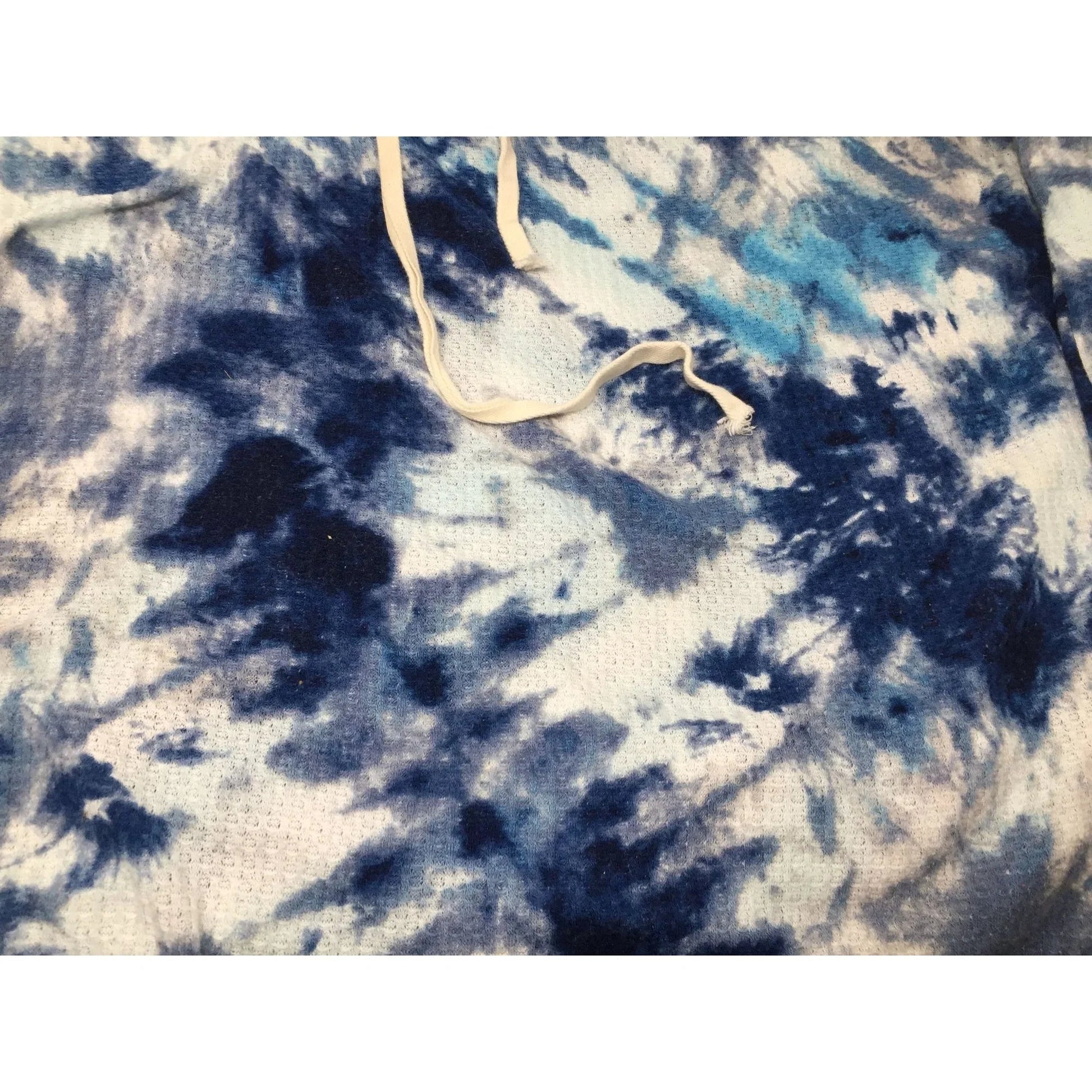 BIBI Blue and White Women's Tie Dyed Hoodie with Long Sleeves - bibi - Shirts & Tops - A+ Stuff