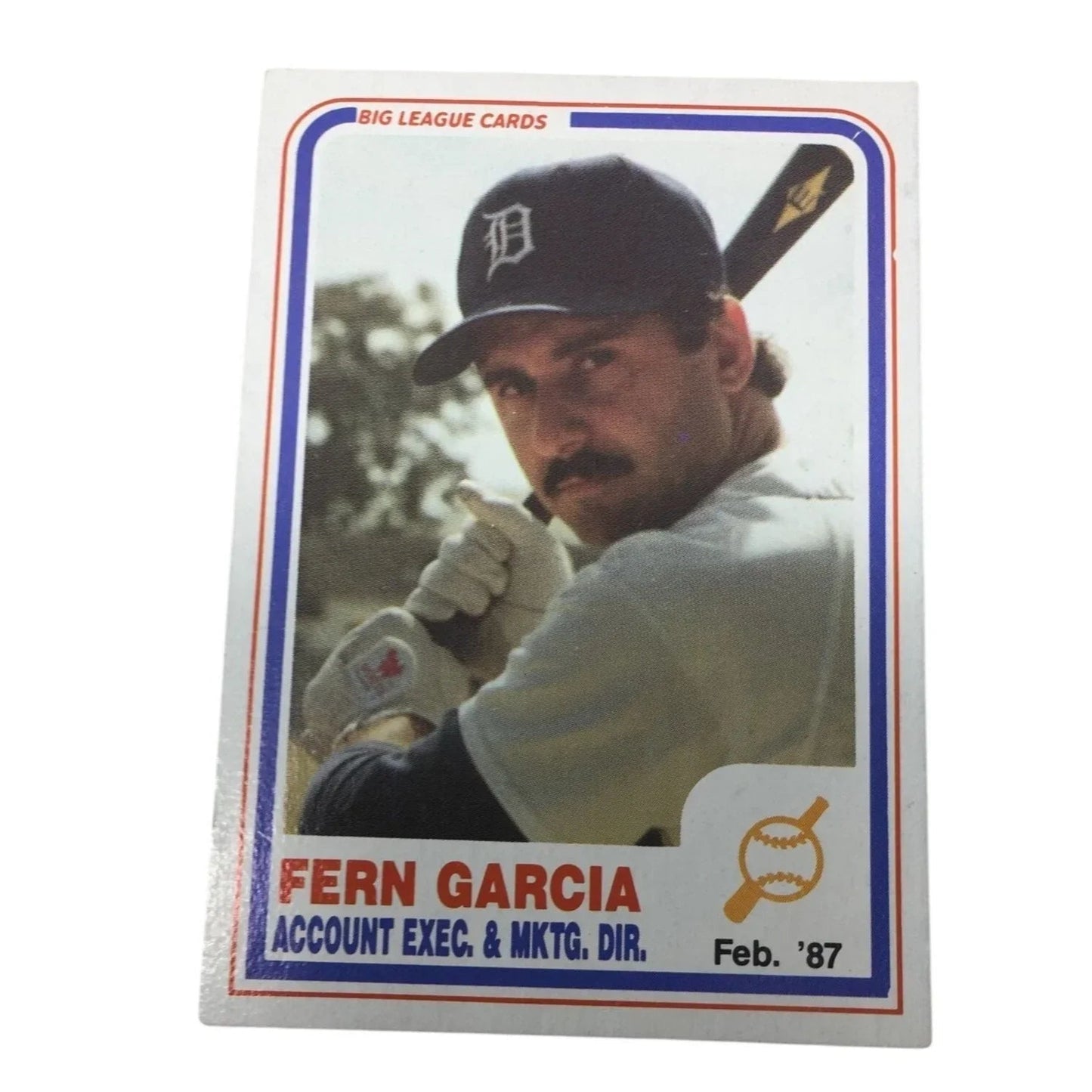 Big League Cards Fern Garcia Feb 1987 Collectible Vintage Baseball Card - A+ Stuff - Collectible Trading Cards - A+ Stuff
