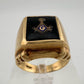 Vintage Free Mason's Ring - 10 kt Gold - Size 9.25