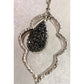 Black Diamond Cluster Leaf Dangle Earrings - A+ Stuff - A+ Stuff