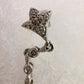 Black Diamond Cluster Leaf Dangle Earrings - A+ Stuff - A+ Stuff