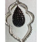 Black Diamond Cluster Leaf Dangle Earrings - A+ Stuff - A+ Stuff