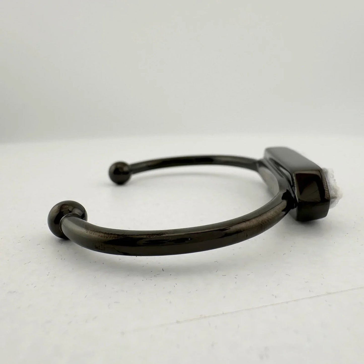 Black Ondine White Quartz Bangle Bracelet - Kinsley Armelle - Bracelet - A+ Stuff