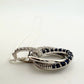 Blue and White Sapphire (Lab Created) Interlocking Loops Pendant with Necklace - A+ Stuff
