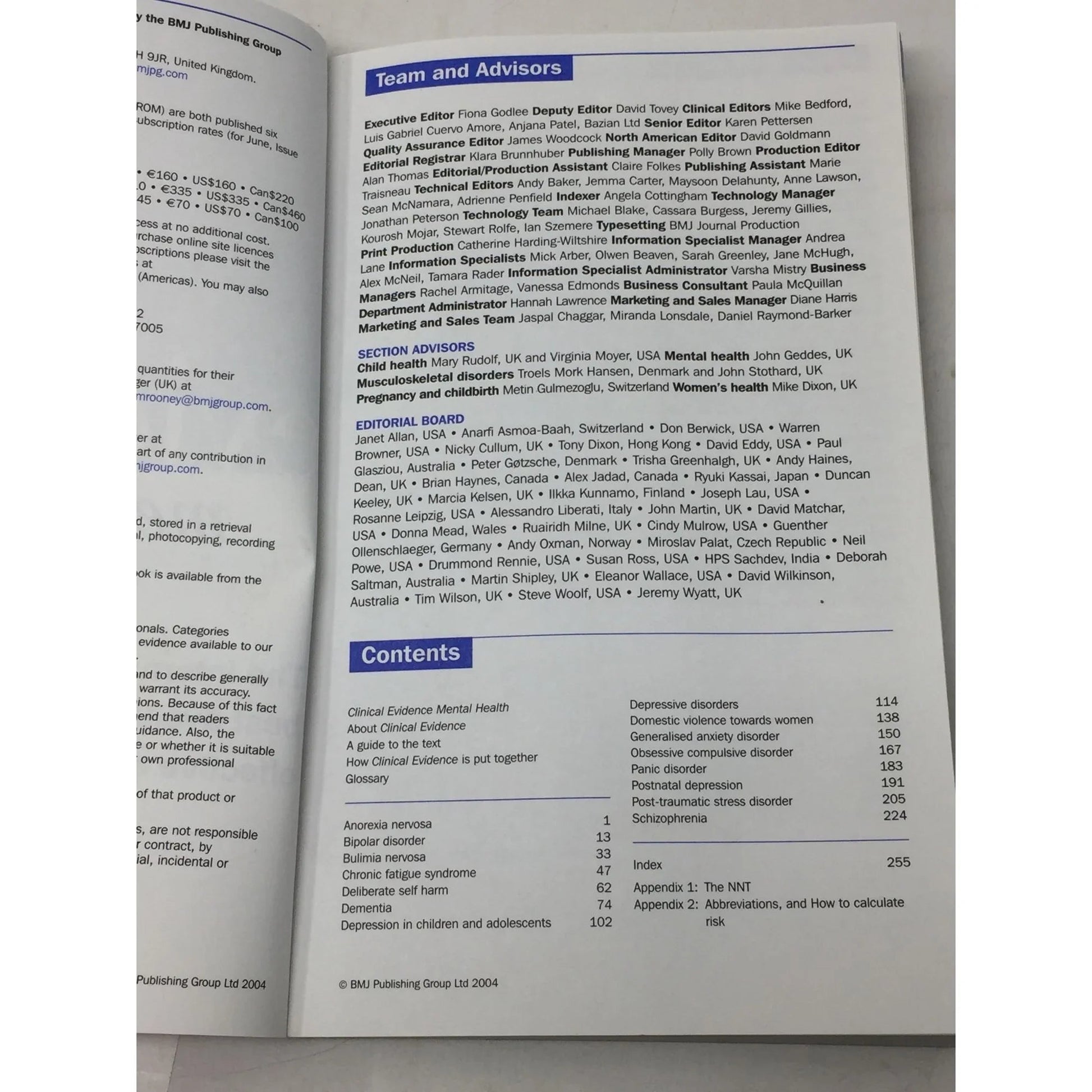 BMJ Clinical Evidence Mental Health Softcover Book - A+ Stuff - Books - A+ Stuff