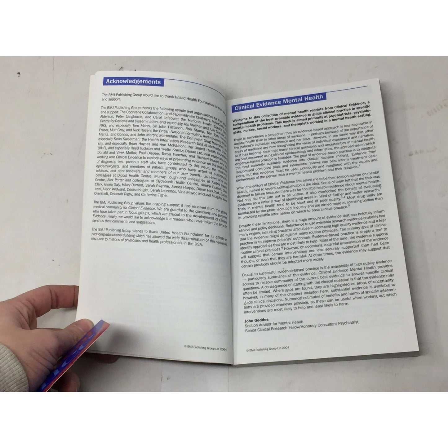 BMJ Clinical Evidence Mental Health Softcover Book - A+ Stuff - Books - A+ Stuff