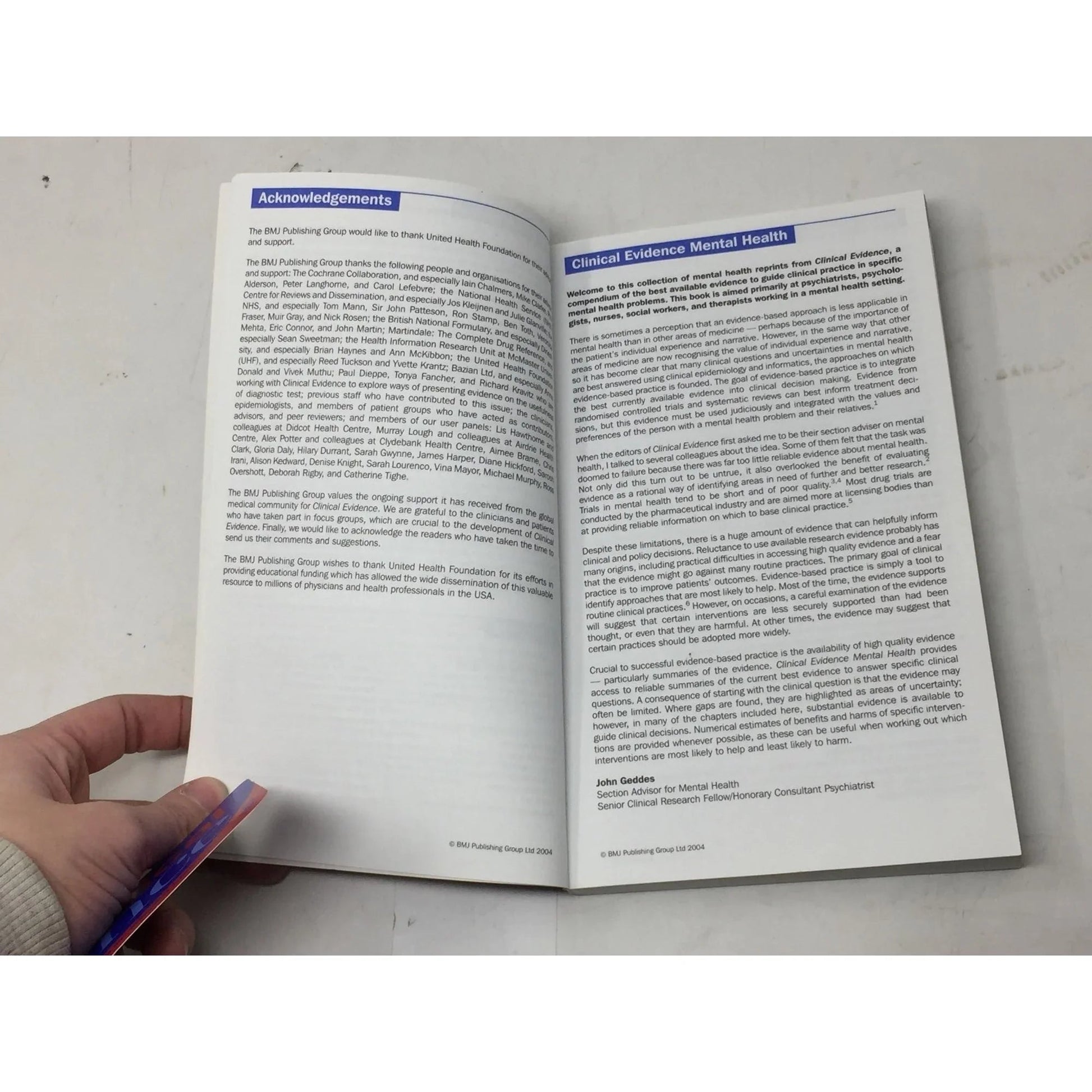 BMJ Clinical Evidence Mental Health Softcover Book - A+ Stuff - Books - A+ Stuff