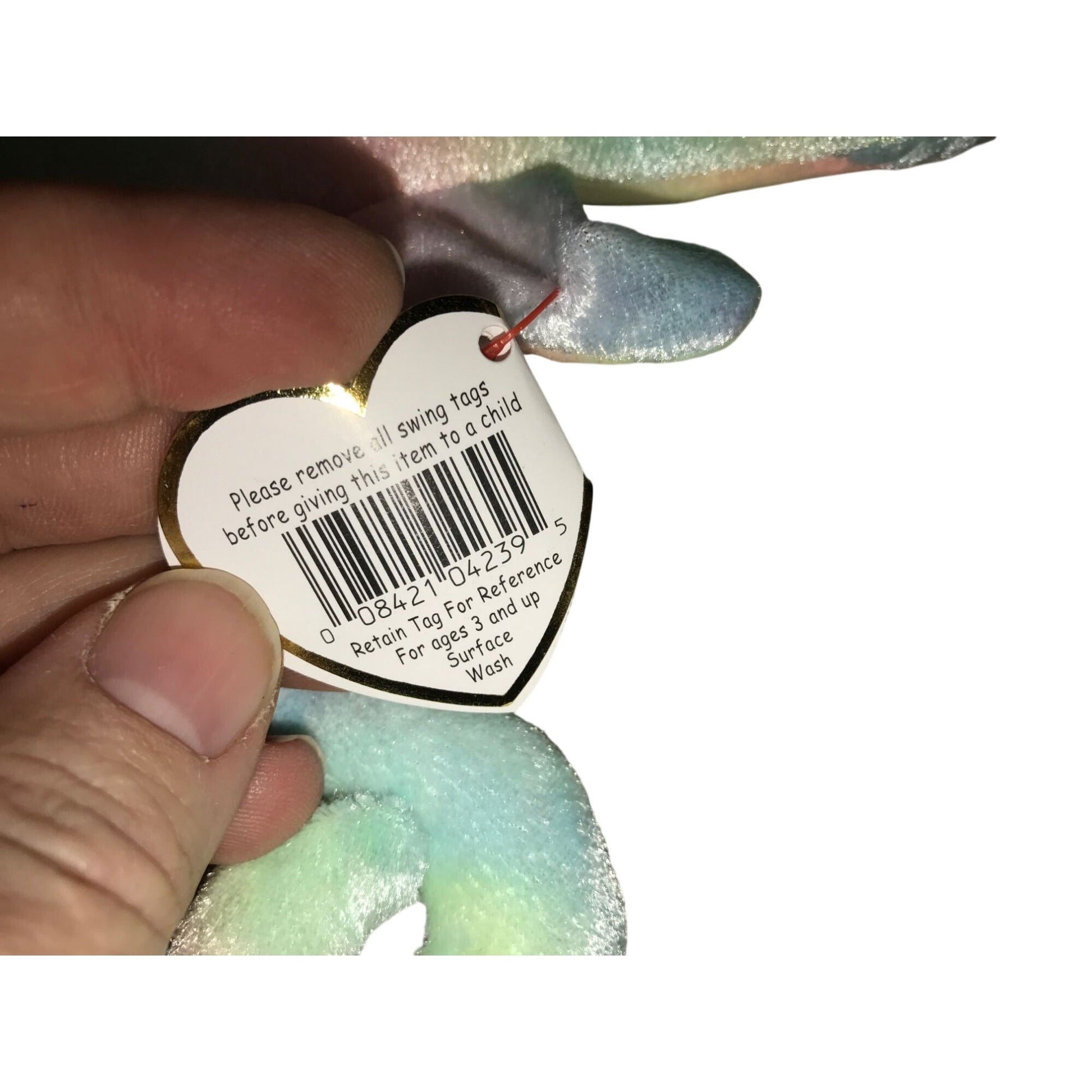 Vintage 1999 Neon the Seahorse Beanie Baby TY Beanie Baby  A+ Stuff Plush Toys / Stuffed Animals