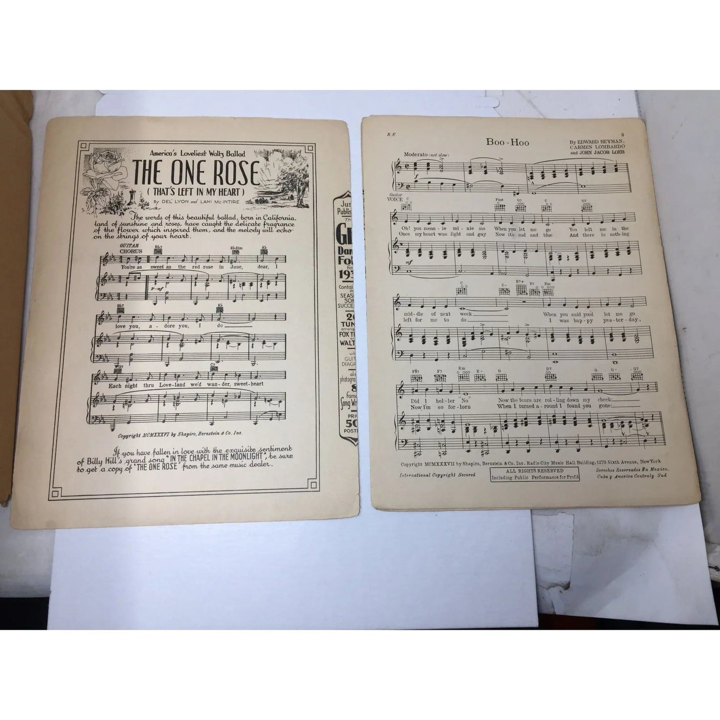 ''BOO - HOO'' by Edward Heyman, Carmen Lombardo, John Jacob Loeb - A+ Stuff - SHEET MUSIC - A+ Stuff