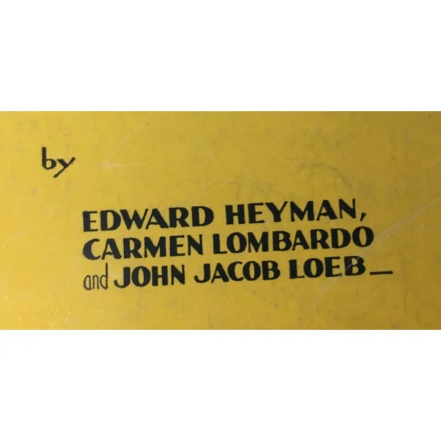 ''BOO - HOO'' by Edward Heyman, Carmen Lombardo, John Jacob Loeb - A+ Stuff - SHEET MUSIC - A+ Stuff