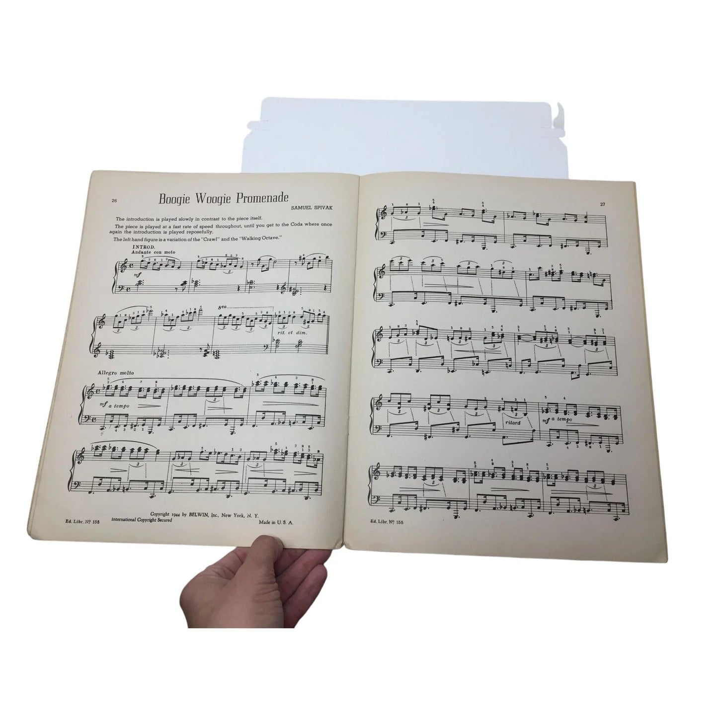 ''BOOGIE WOOGIE HOLIDAY'' VINTAGE SHEET MUSIC BOOK - A+ Stuff - SHEET MUSIC - A+ Stuff