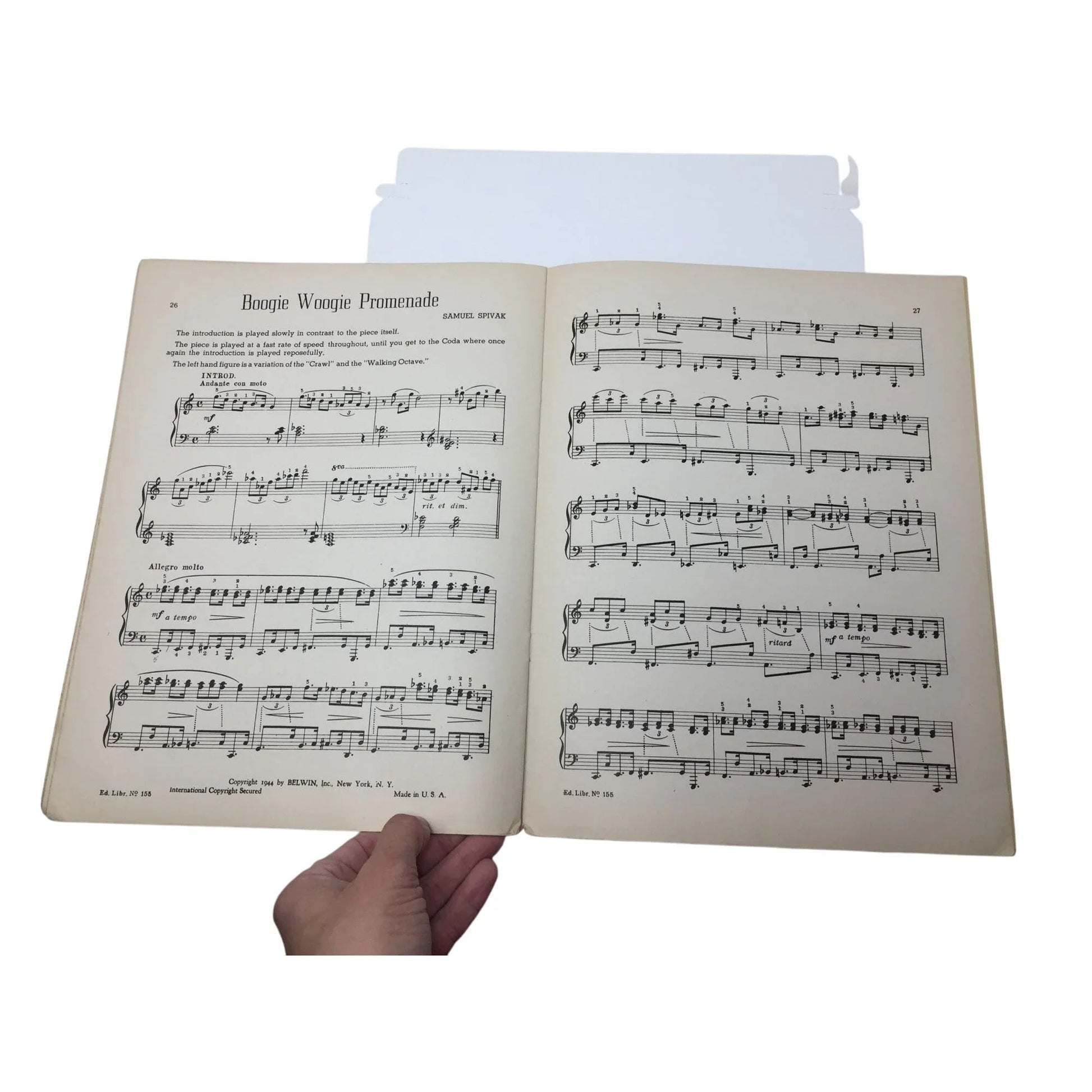 ''BOOGIE WOOGIE HOLIDAY'' VINTAGE SHEET MUSIC BOOK - A+ Stuff - SHEET MUSIC - A+ Stuff