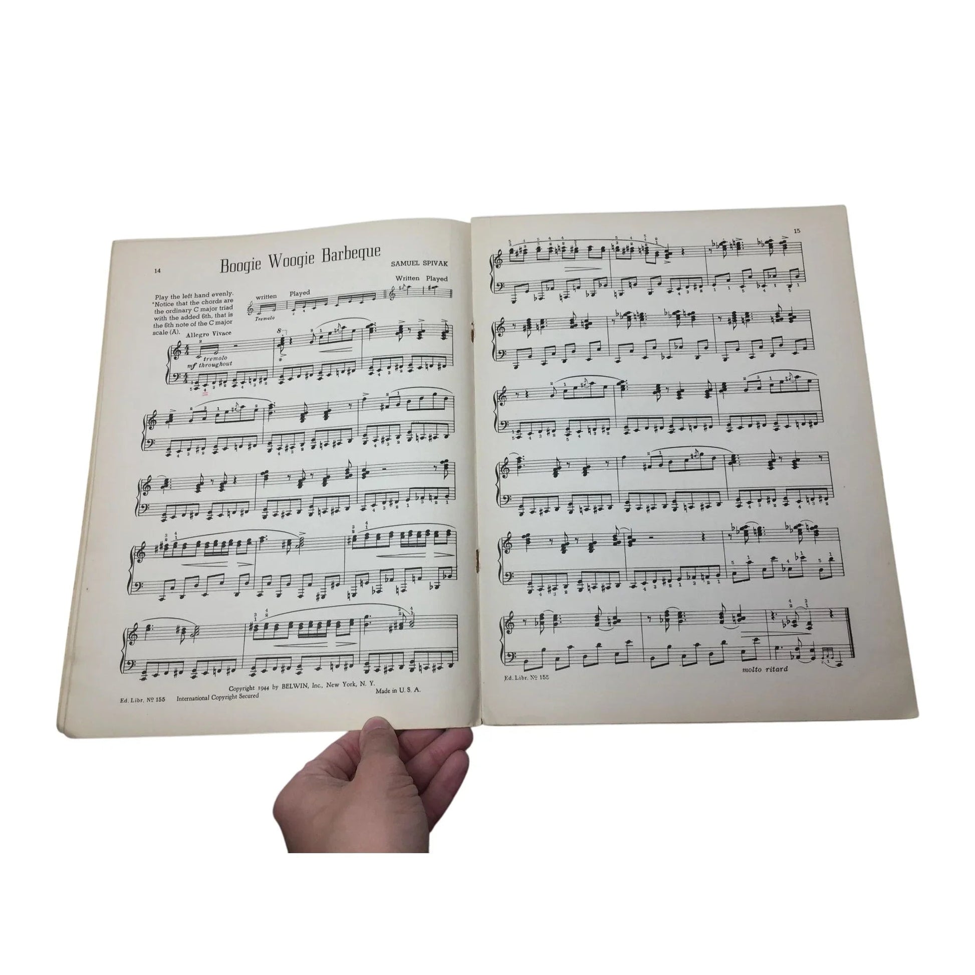 ''BOOGIE WOOGIE HOLIDAY'' VINTAGE SHEET MUSIC BOOK - A+ Stuff - SHEET MUSIC - A+ Stuff