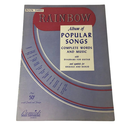Book 3 Rainbow Album of Popular Songs Complete Words & Music - A+ Stuff - sheet music - A+ Stuff