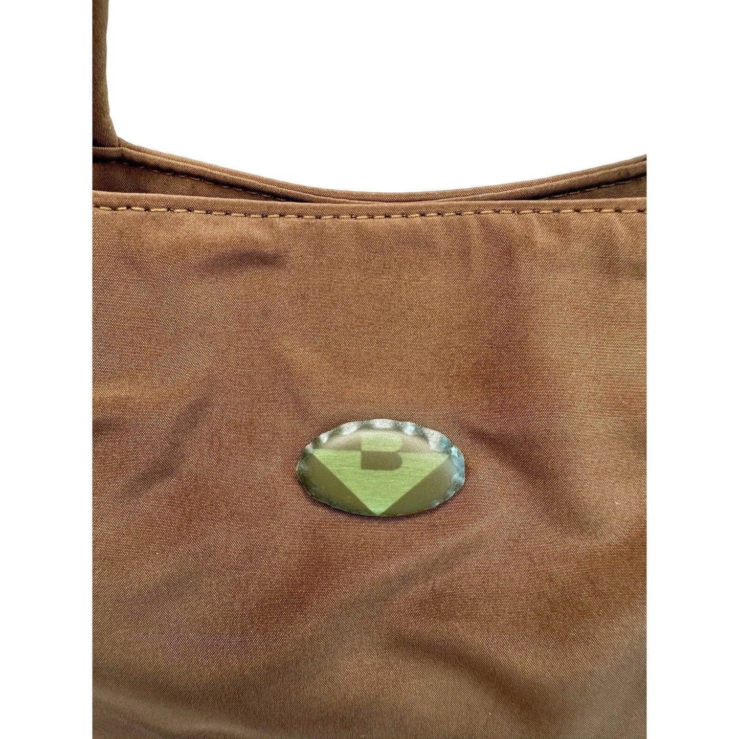 Bottega Veneta Brown Nylon Mini Bag with Mirror - Bottega Veneta - Handbags - A+ Stuff