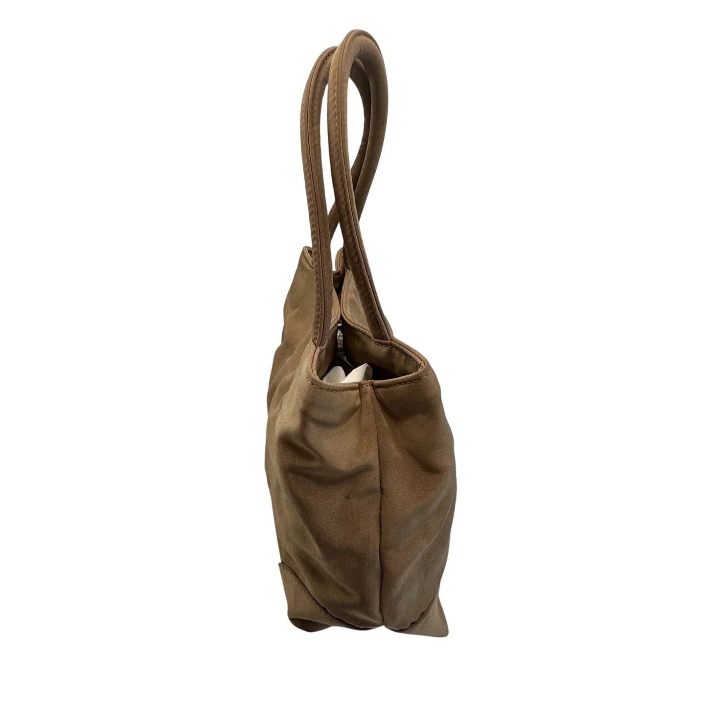 Bottega Veneta Brown Nylon Mini Bag with Mirror - Bottega Veneta - Handbags - A+ Stuff