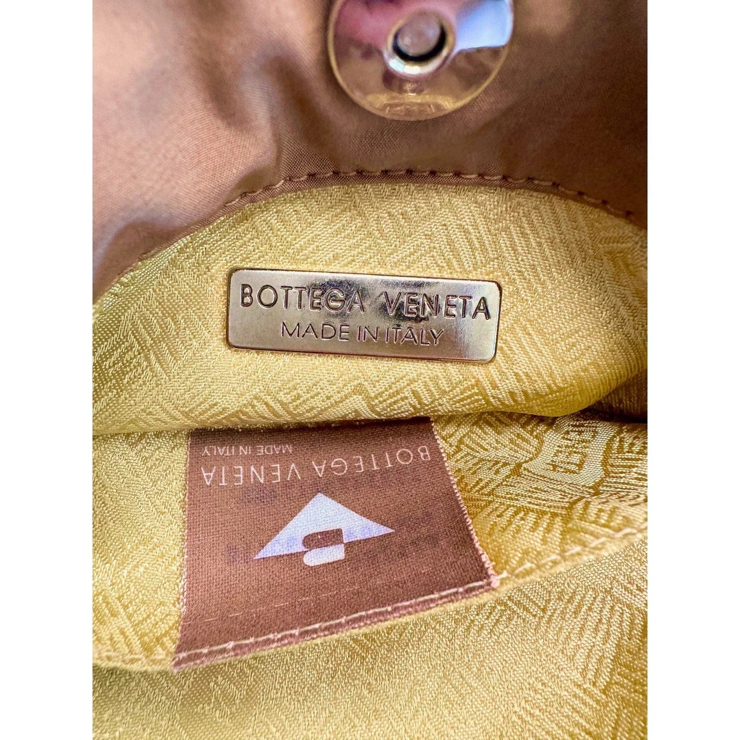 Bottega Veneta Brown Nylon Mini Bag with Mirror - Bottega Veneta - Handbags - A+ Stuff