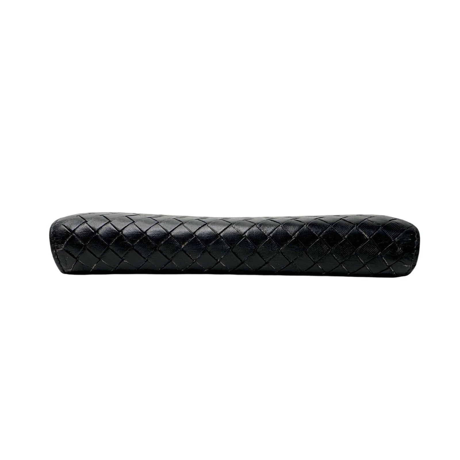 Bottega Veneta Intrecciato Woven Black Leather Long Flap Wallet - Bottega Veneta - Womens Wallet - A+ Stuff