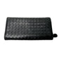 Bottega Veneta Intrecciato Woven Black Leather Long Flap Wallet - Bottega Veneta - Womens Wallet - A+ Stuff