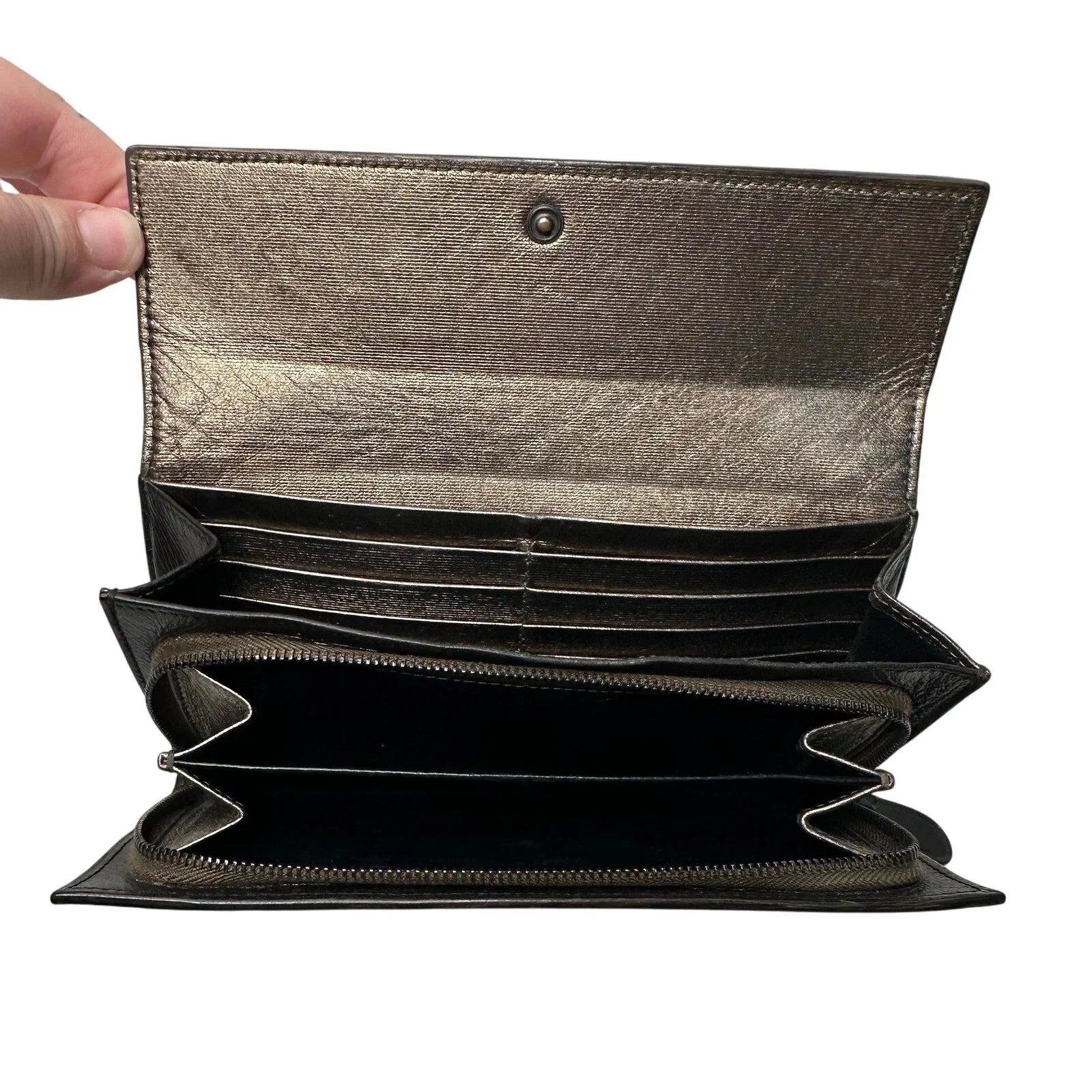 Bottega Veneta Intrecciato Woven Black Leather Long Flap Wallet - Bottega Veneta - Womens Wallet - A+ Stuff