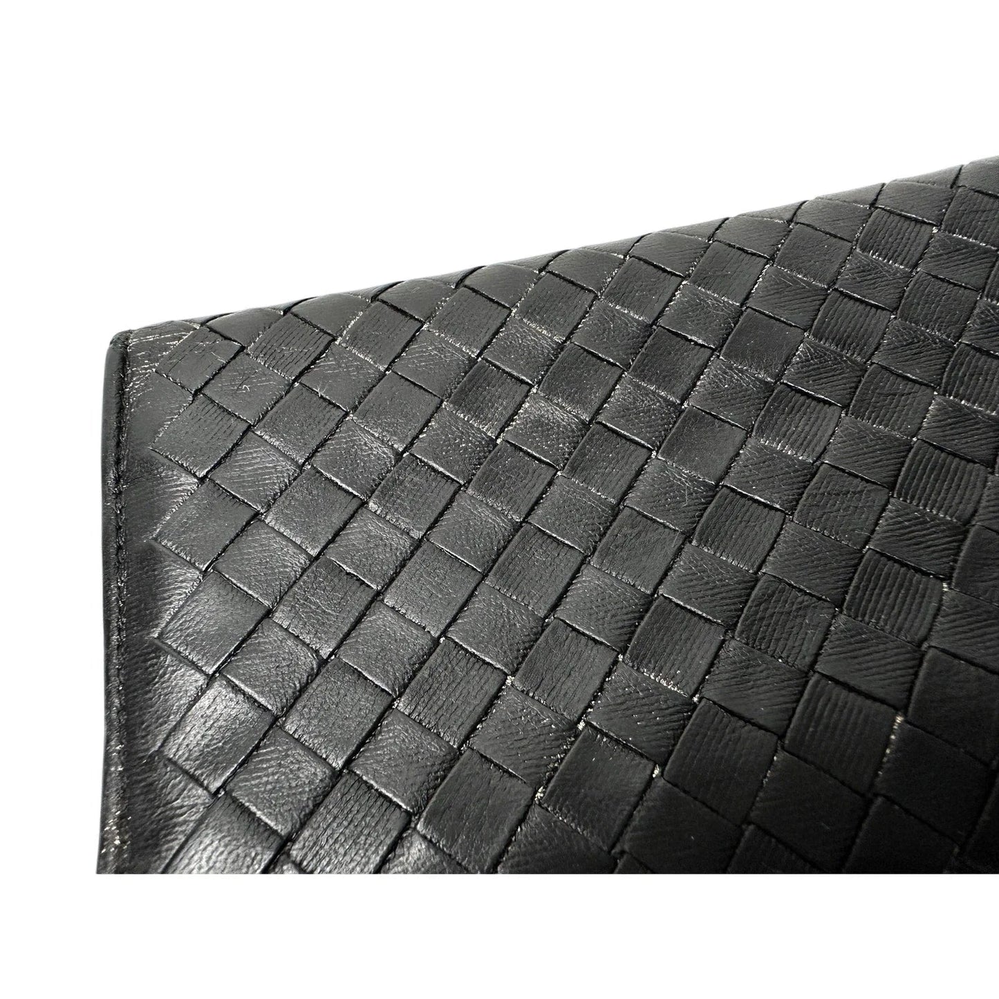 Bottega Veneta Intrecciato Woven Black Leather Long Flap Wallet - Bottega Veneta - Womens Wallet - A+ Stuff