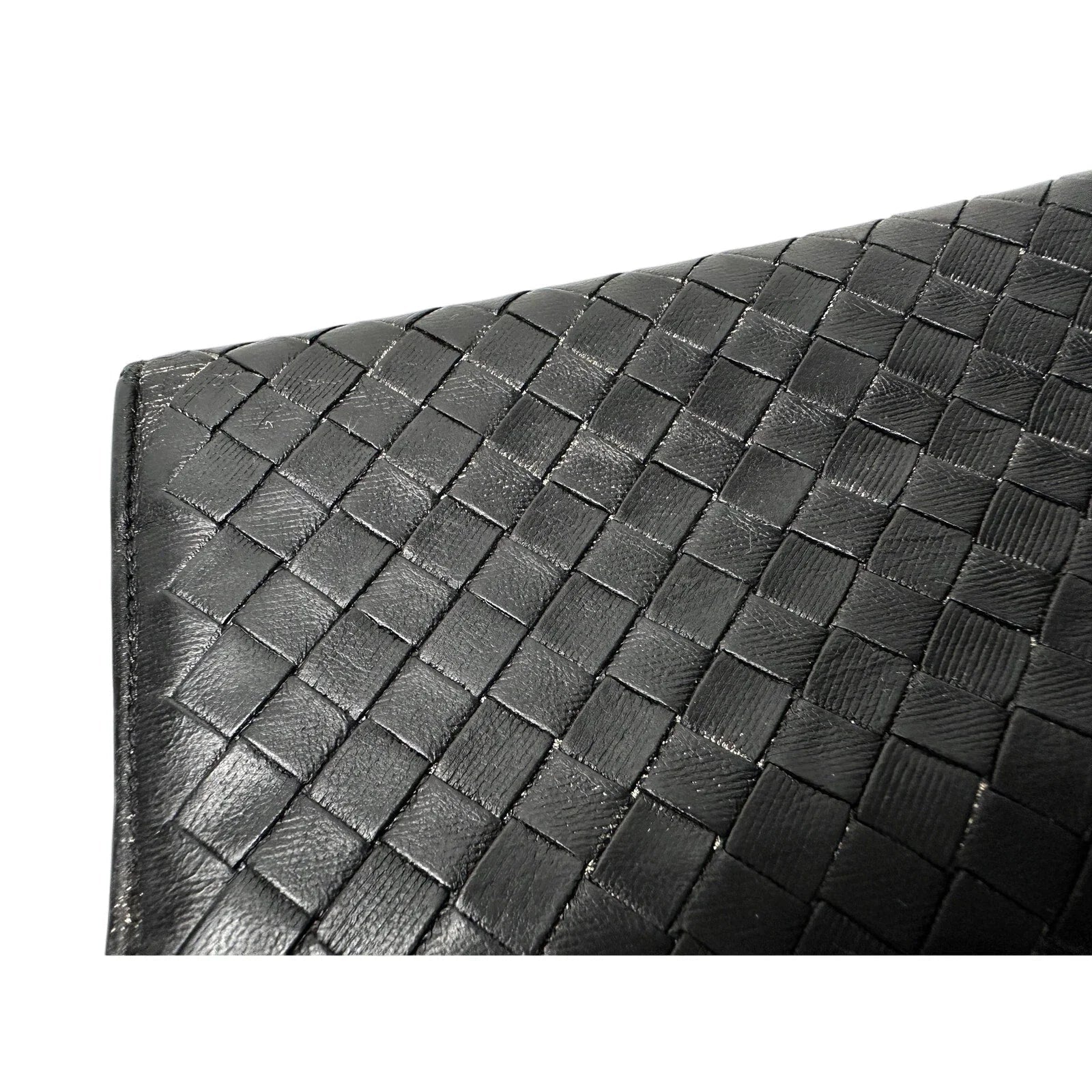 Bottega Veneta Intrecciato Woven Black Leather Long Flap Wallet - Bottega Veneta - Womens Wallet - A+ Stuff