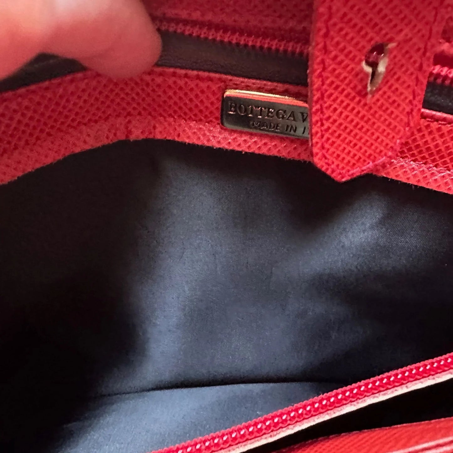 Bottega Veneta Red Leather Document Tote Shoulder Bag w Black Interior - A+ Stuff