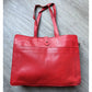 Bottega Veneta Red Leather Document Tote Shoulder Bag w Black Interior - A+ Stuff