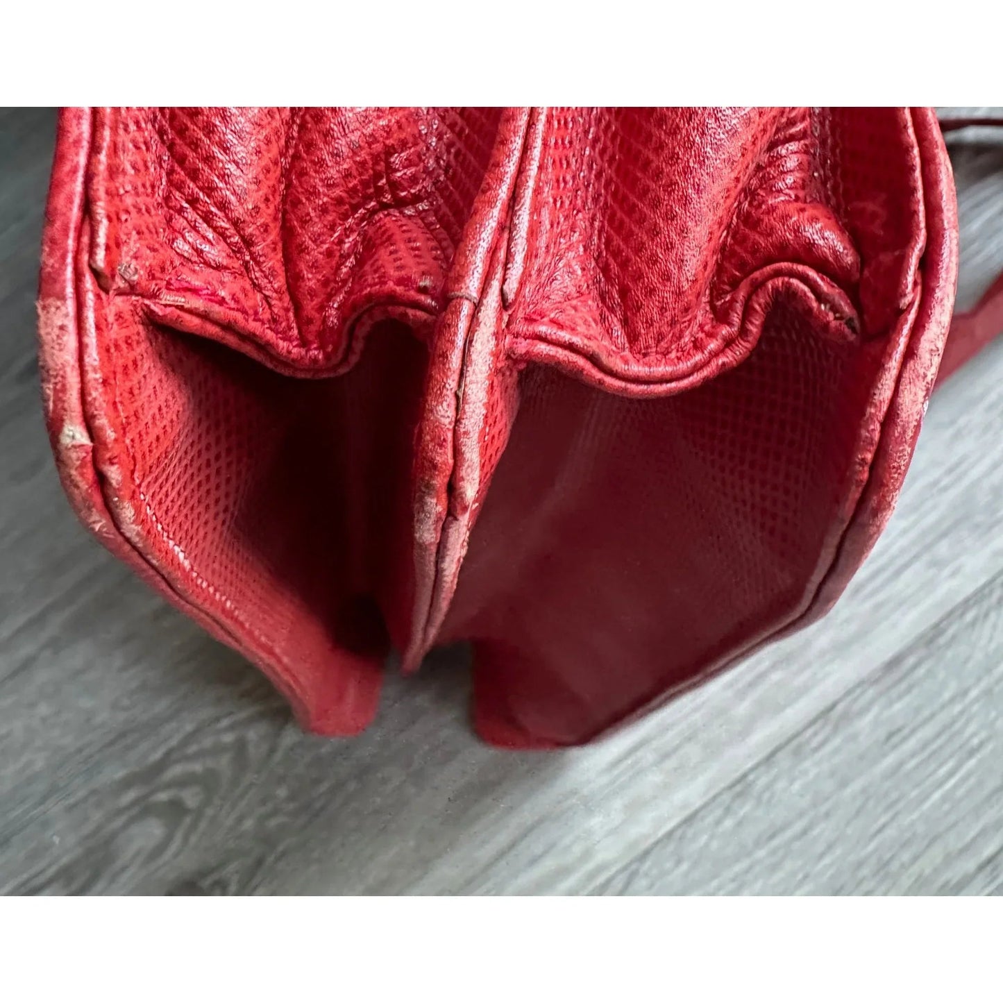 Bottega Veneta Red Leather Document Tote Shoulder Bag w Black Interior - A+ Stuff