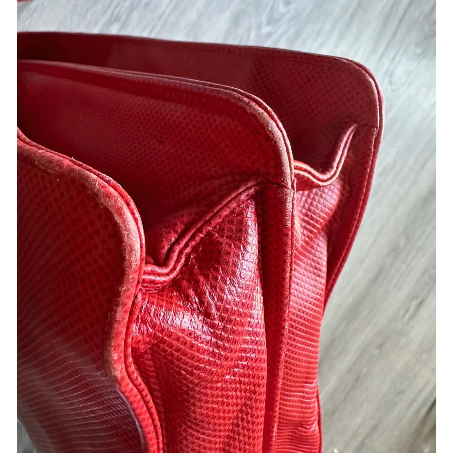 Bottega Veneta Red Leather Document Tote Shoulder Bag w Black Interior - A+ Stuff
