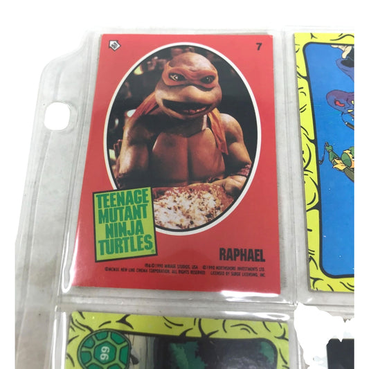 TMNT Teenage Mutant Ninja Turtles Trading Cards 2 Binder Pages - Collectible Series & Movie Cards (1989-90)