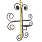 Wrought Iron Swirled Cross Pillar Candle Holder Wall Sconce