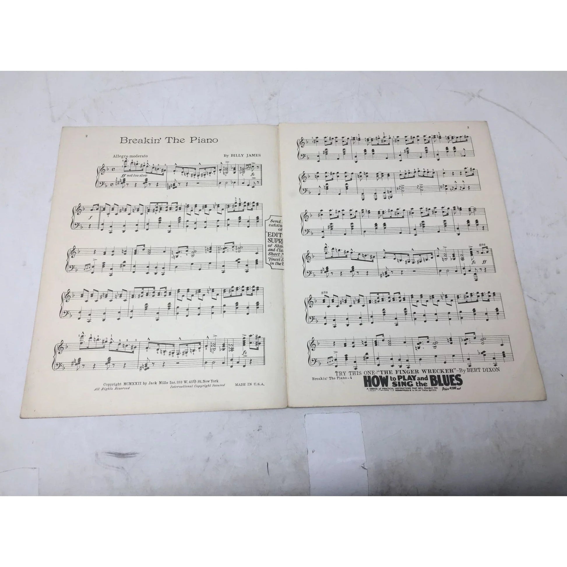 ''Breakin' The Piano'' Novelty Piano Solo by Billy James Sheet music book - A+ Stuff - SHEET MUSIC - A+ Stuff