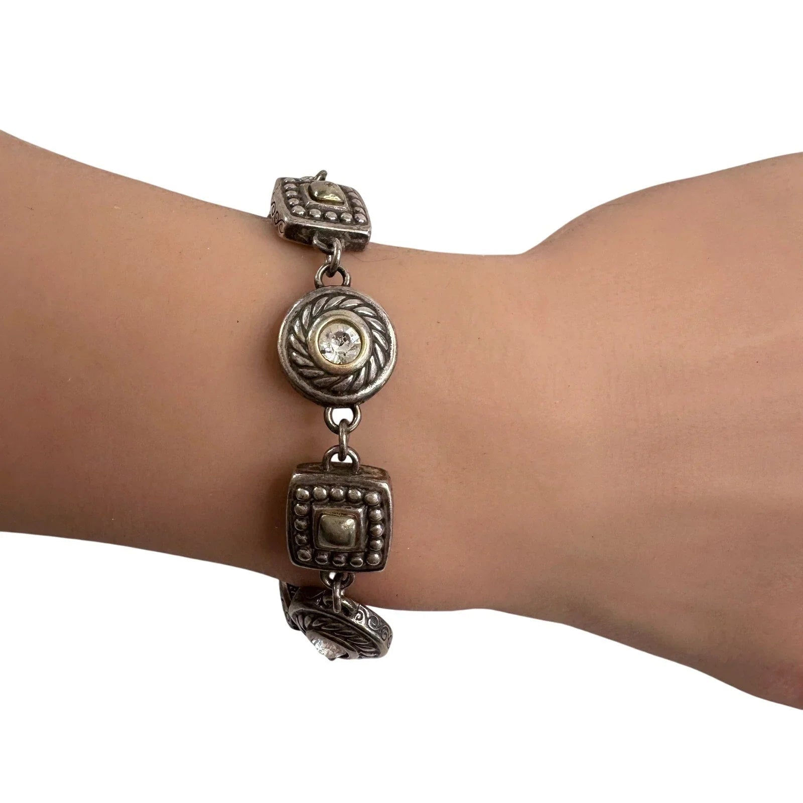 Brighton Heiress Crystal Link Bracelet, Hearts on Back Side instead of Crystals - Brighton - Designer Braceet - A+ Stuff