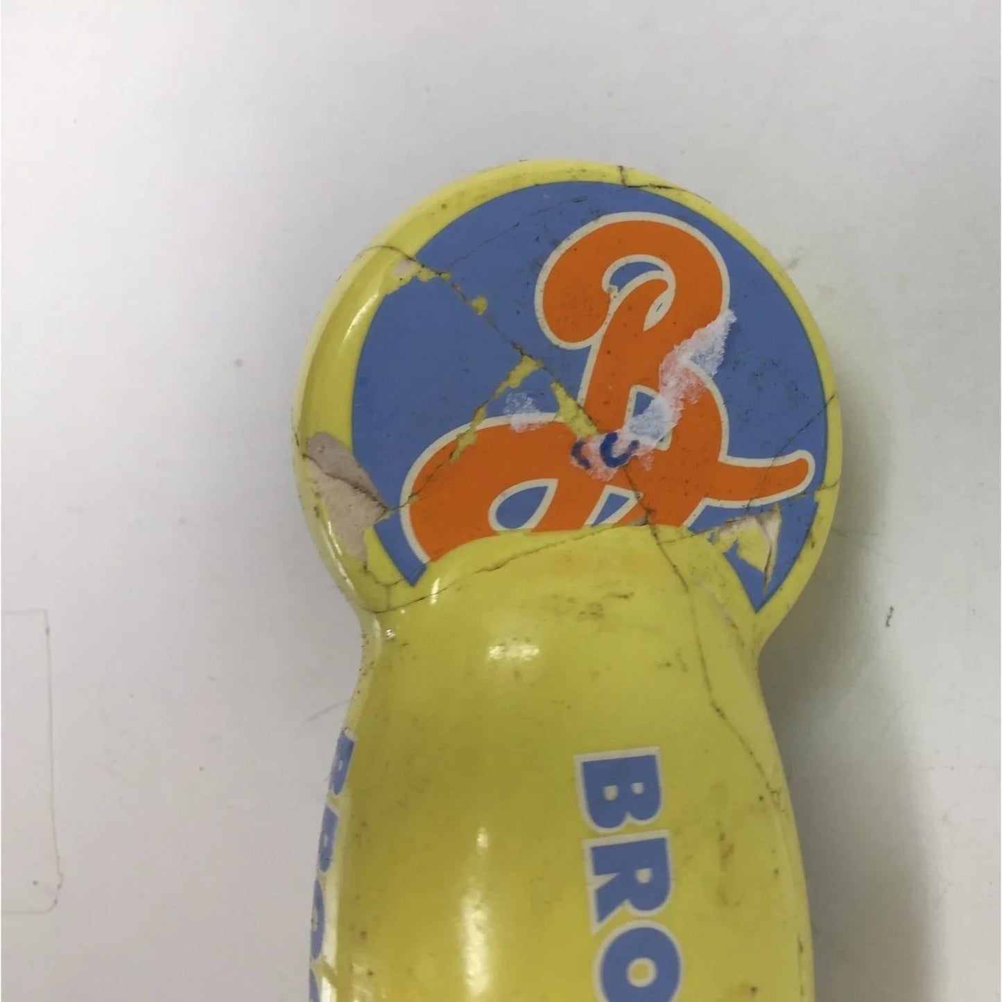 Brooklyn Summer Ale Yellow Ceramic Beer Tap Handle (Cracked in some areas) - A+ Stuff - A+ Stuff
