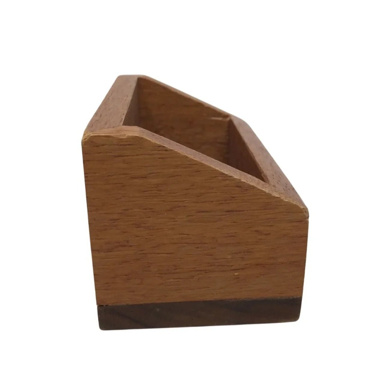 Brown Wooden Business Card Holder - A+ Stuff - card holder - A+ Stuff