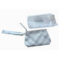 Burberry Beauty VIP Gray and White Check Cosmetic Pouch with Package - Burberry - Cosmetic & Toiletry Bags - A+ Stuff